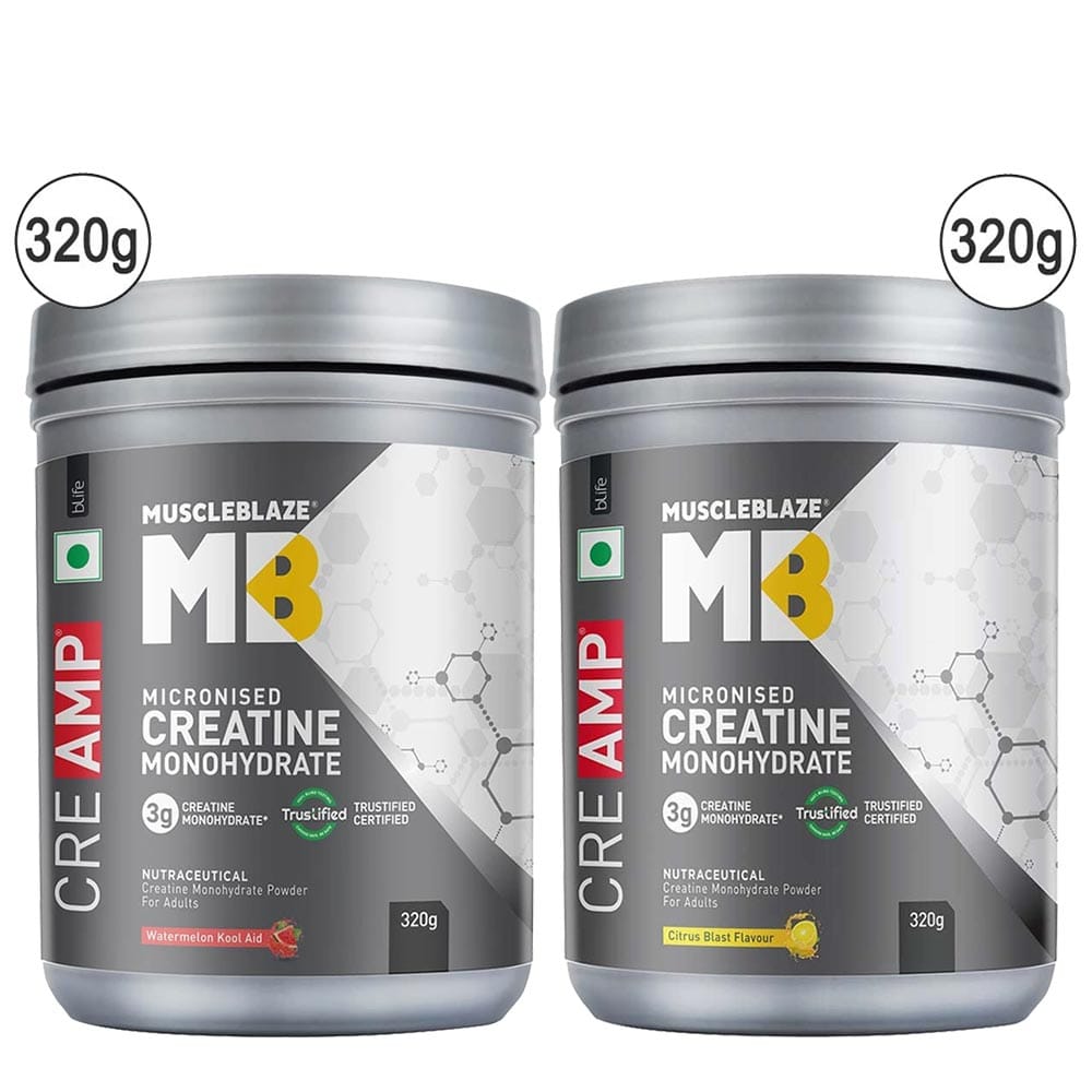 MuscleBlaze Creatine CreAMP 640 g Pack — Watermelon Kool Aid and Citrus Blast MuscleBlaze sale