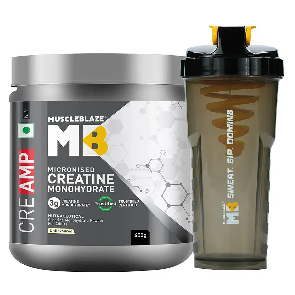 MuscleBlaze Creatine CreAMP 400 g & Shaker Combo MuscleBlaze sale
