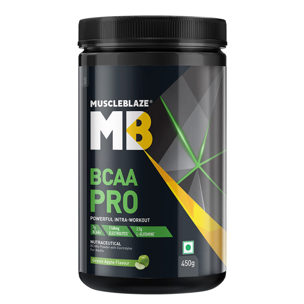 MuscleBlaze BCAA Pro Essential Amino Acids, 0.99 lb 30 Servings Green Apple MuscleBlaze sale