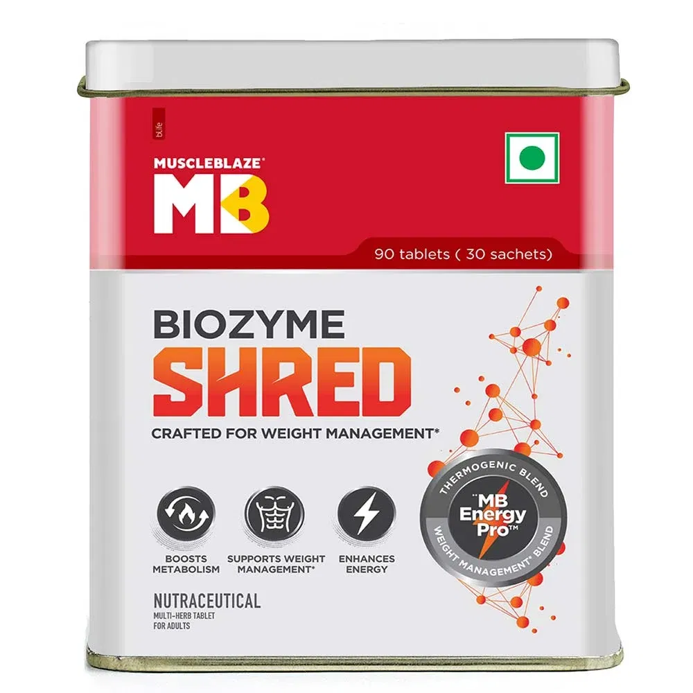 MuscleBlaze Biozyme Shred, 90 tablets Unflavoured MuscleBlaze sale