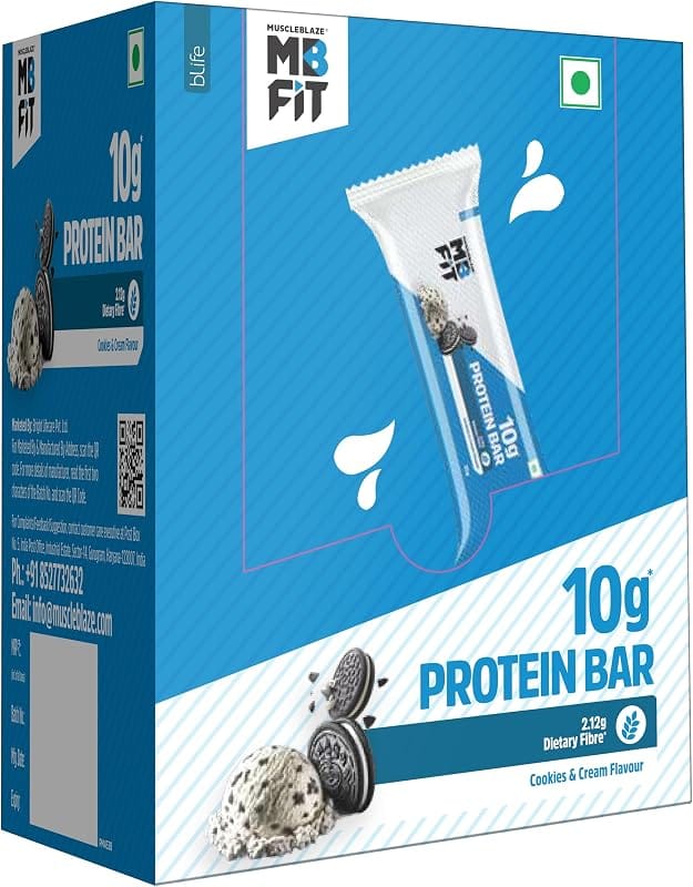 MuscleBlaze Daily Protein Bar Chocolate 12 Bars