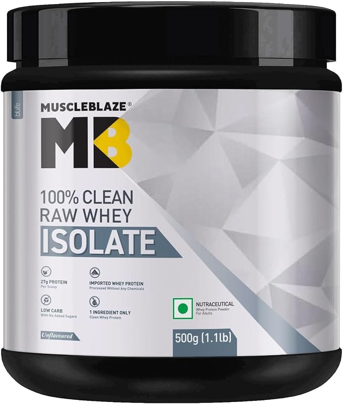 MuscleBlaze Raw Whey Protein Isolate 1kg