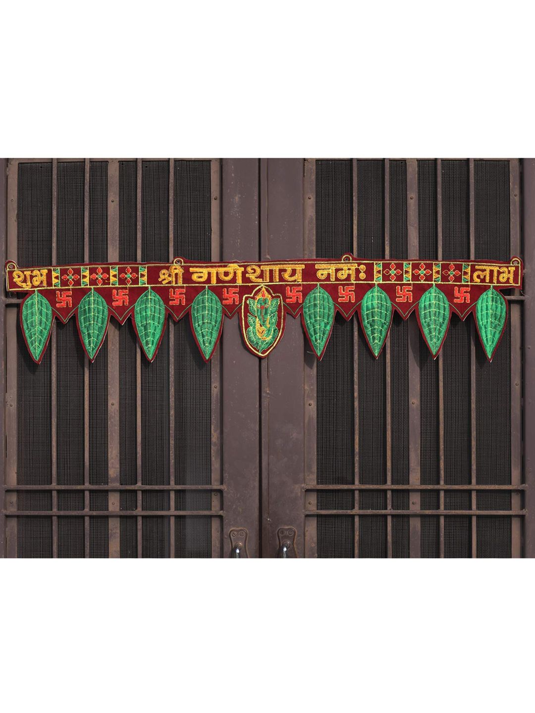CraftVatika Green and Red Cotton Door Bandarwal Toran Myntra sale