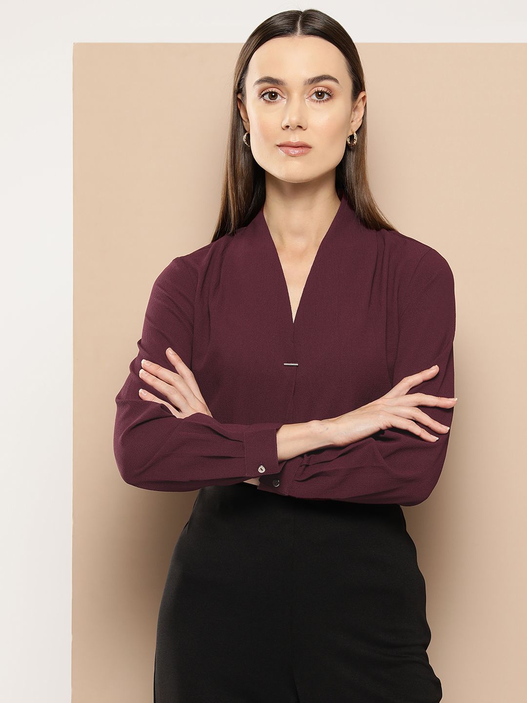 her by invictus Solid Top Myntra sale