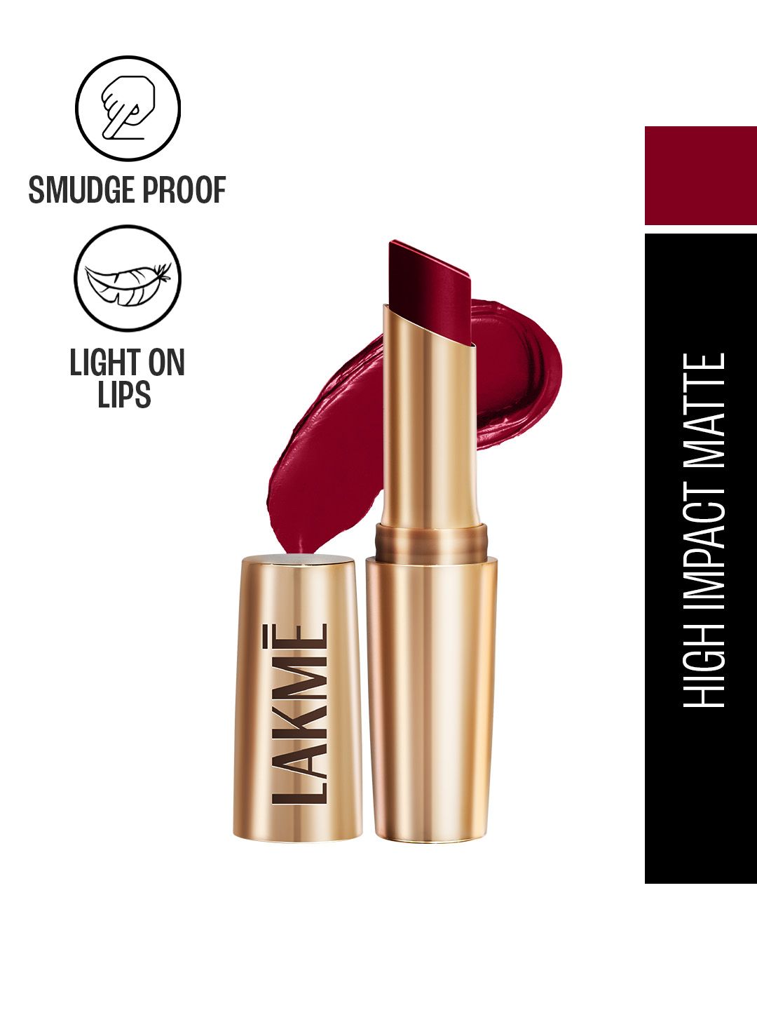 Lakme 9to5 Powerplay Priming Matte Lipstick 3.6g - Lasts 16hrs - Burgundy Passion Myntra sale