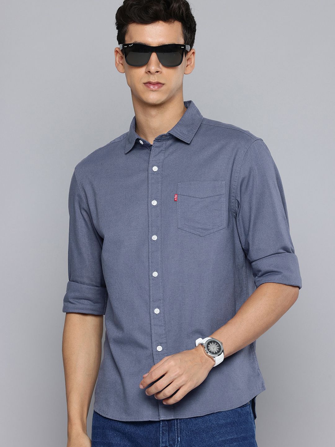 Levi's Slim Fit Pure Cotton Casual Shirt Myntra sale