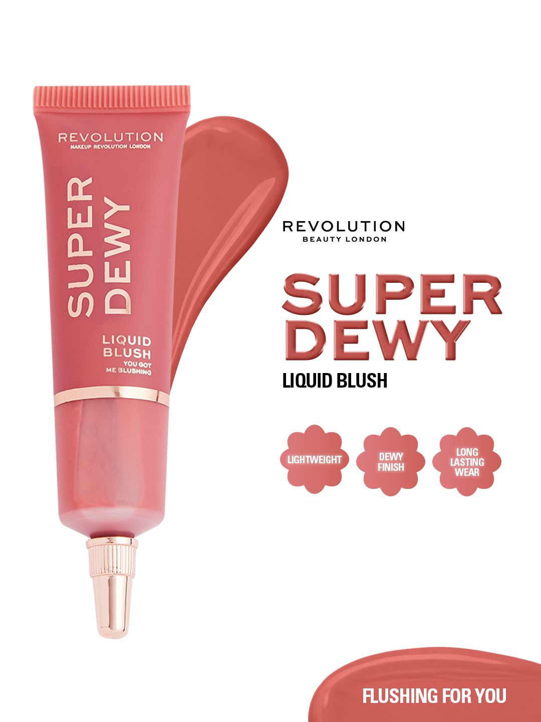 Makeup Revolution London Super Dewy Blush 15ml - Flushing For You Myntra sale