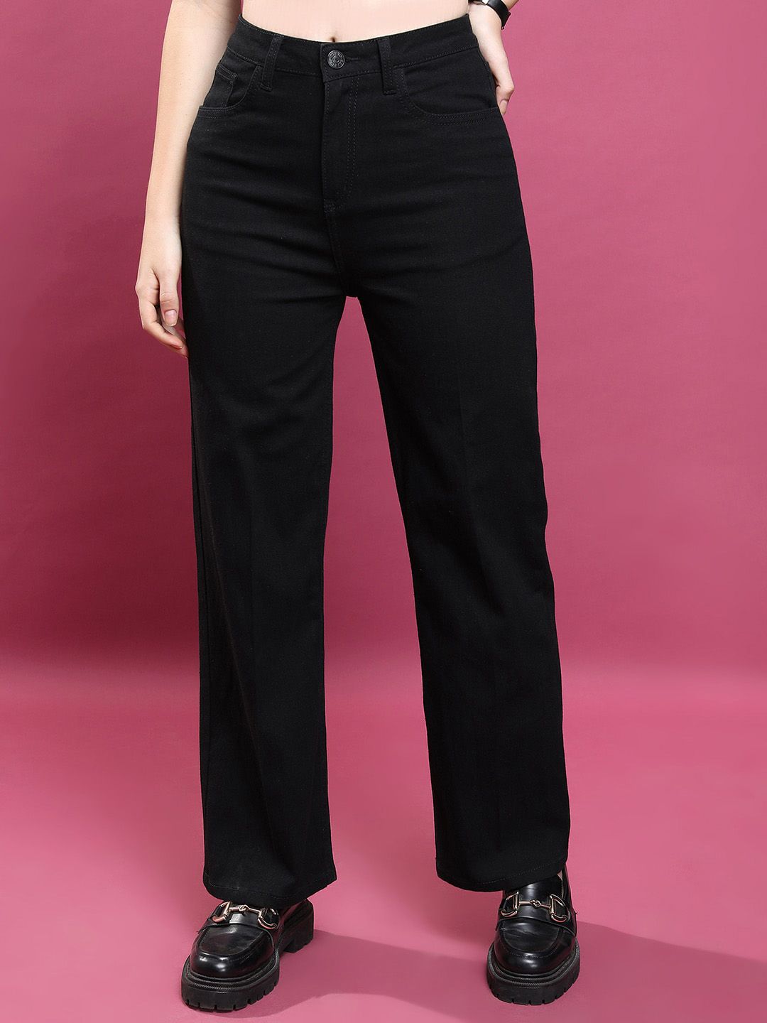 Basics By Tokyo Talkies Women Flared Stretchable Jeans Myntra sale