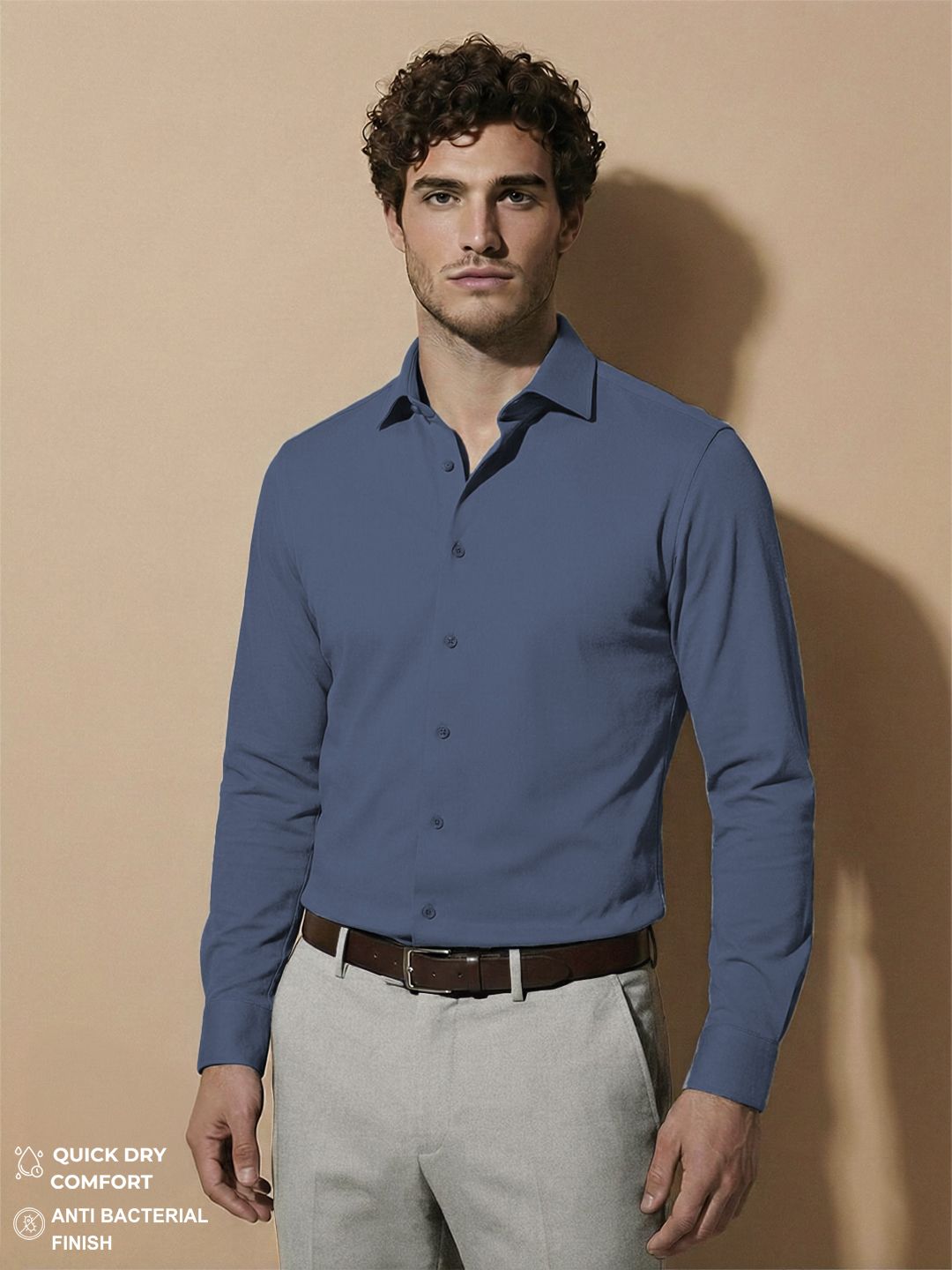 Van Heusen IQ Men Non-Iron Wrinkle Resistant Stretch Shirt Myntra sale
