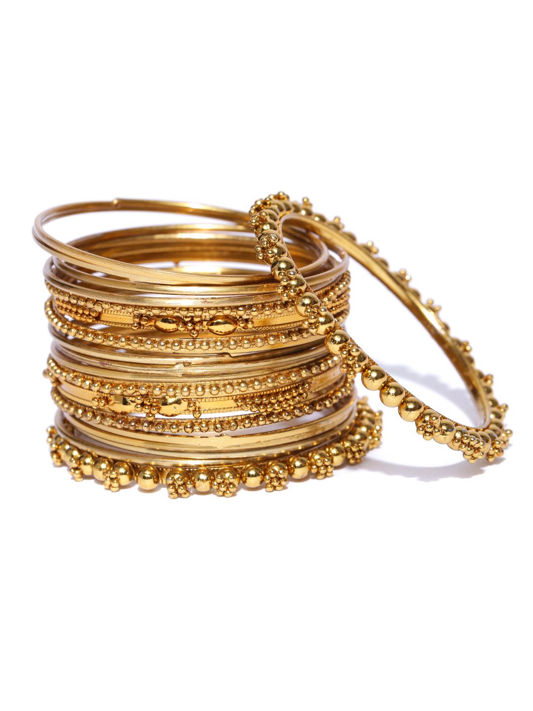 YouBella Set of 20 Antique Gold-Toned Bangles Myntra sale