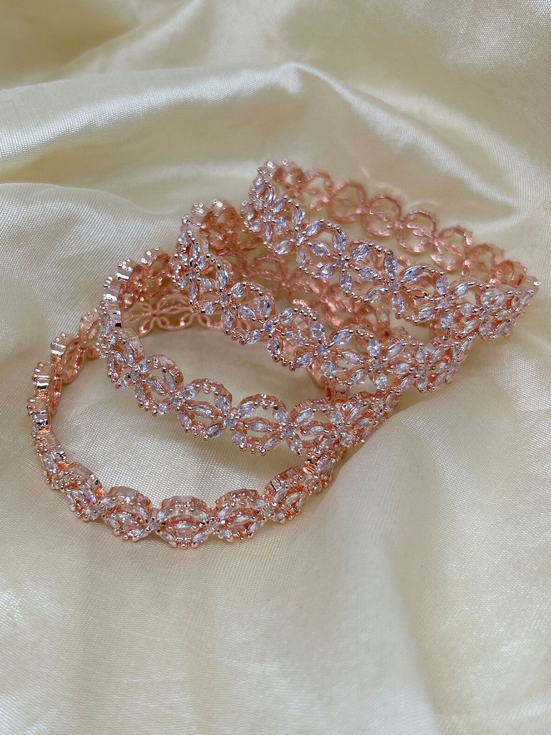 The Pari Set Of 2 Gold-Plated AD-Studded Bangles Myntra sale