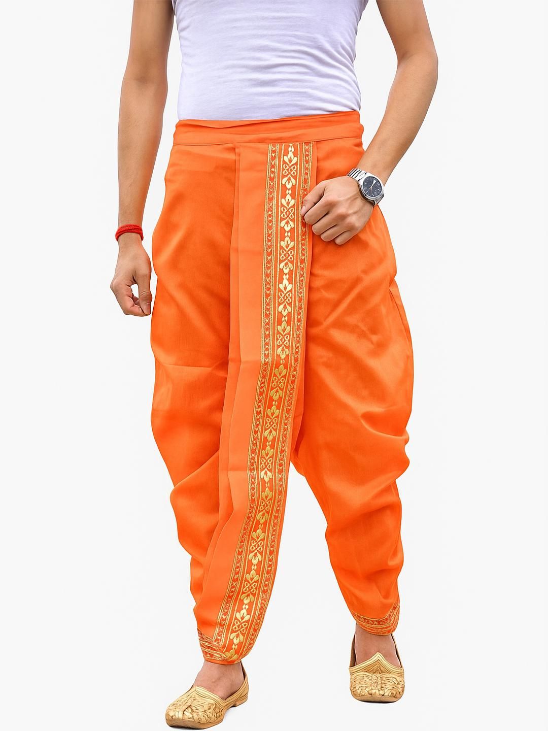 AMIT ONLINE AMIT ONLINE Stylish Men's Solid Dupion Silk Bengali Style Dhoti Pant Myntra sale