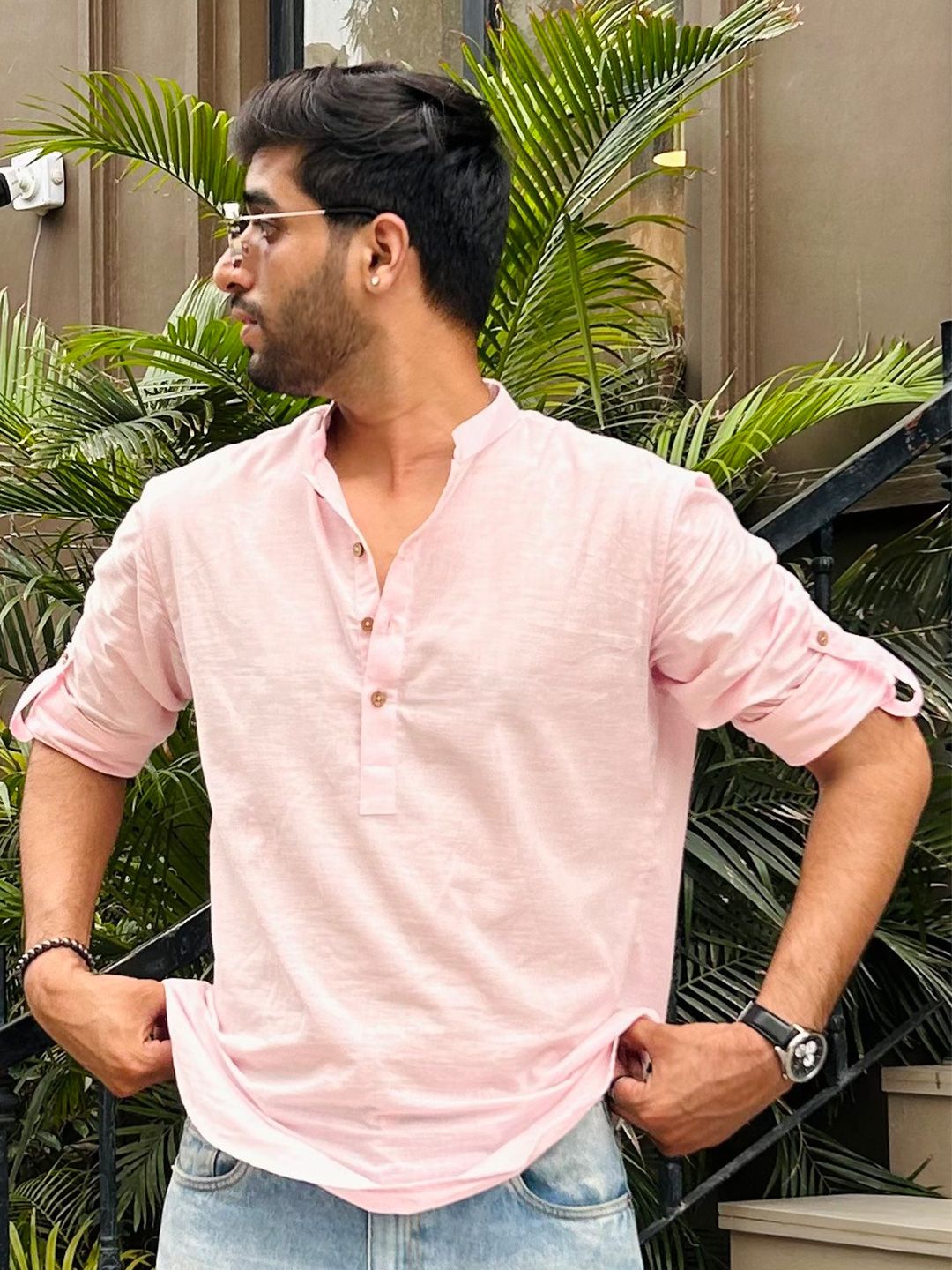 See Designs See Designs Pure Cotton Mandarin Collar Thread Work Short Kurta Myntra sale