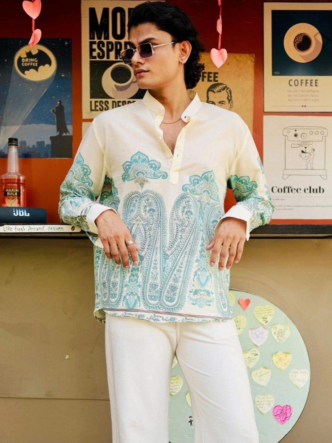 Hues Fab Hues Fab Men Paisley Printed Kurta Myntra sale