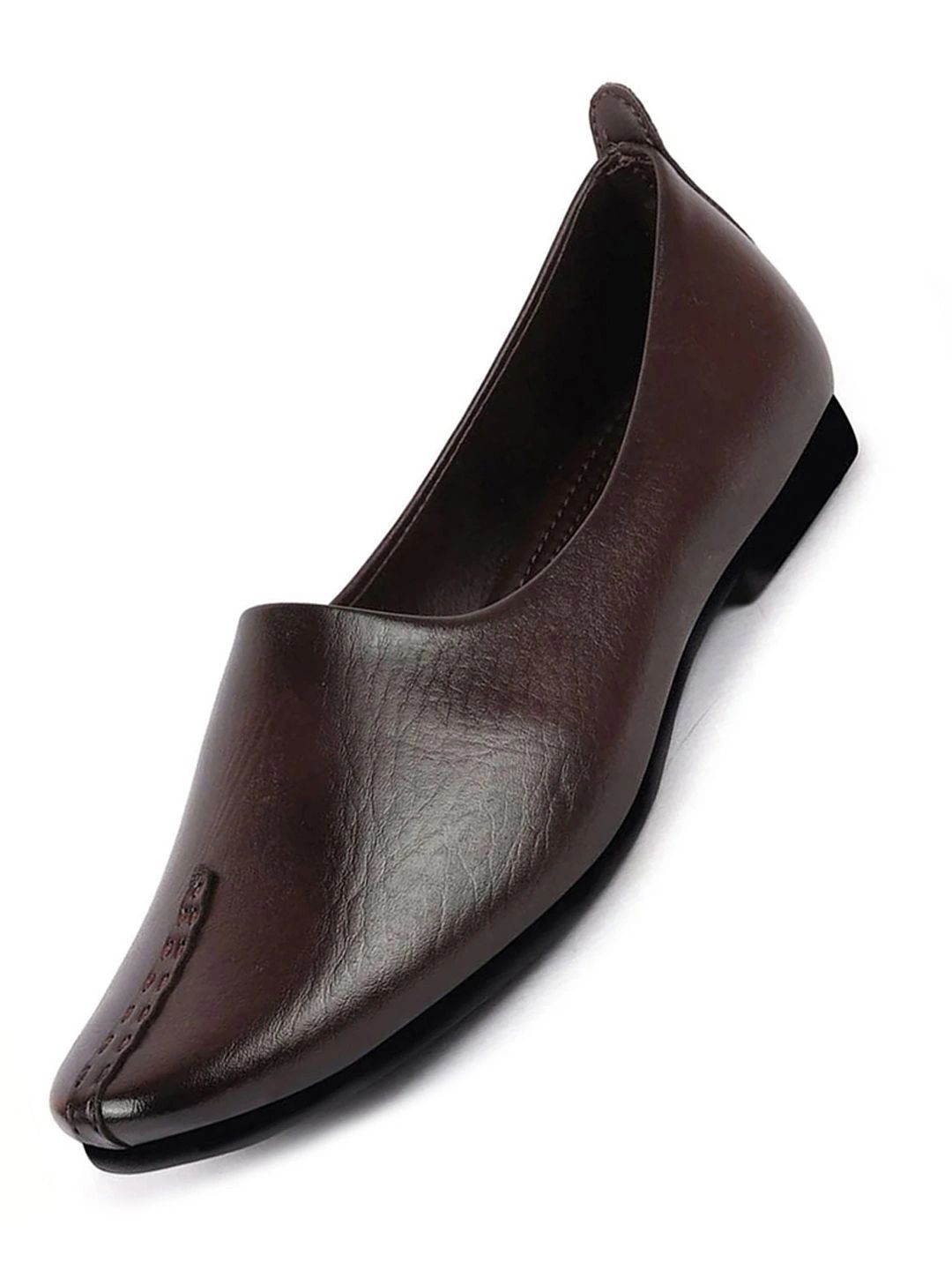 FAUSTO FAUSTO Men Brown Wedding Party Evening Occasion Ethnic Slip On Juttis and Mojaris Myntra sale