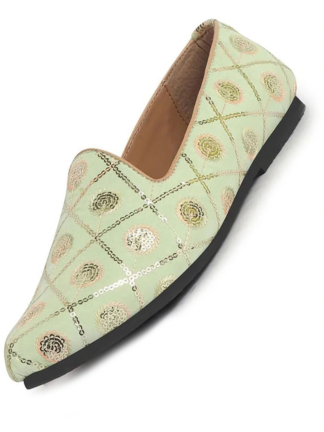 FAUSTO FAUSTO Men Traditional Sequin Ethnic Slip On Juttis and Mojaris for Wedding Myntra sale