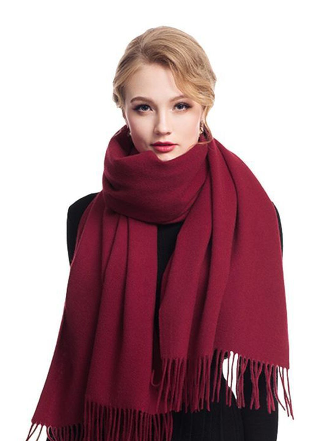 Alexvyan Fringed Acrylic Winter Shawl Myntra sale