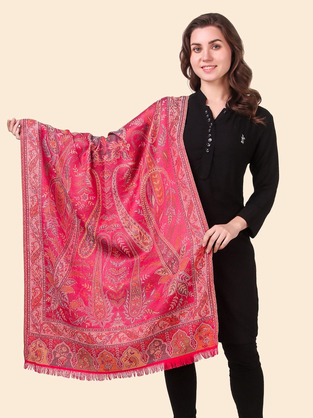 Anouk Women Sea Green & Purple Woven Design Stole Myntra sale