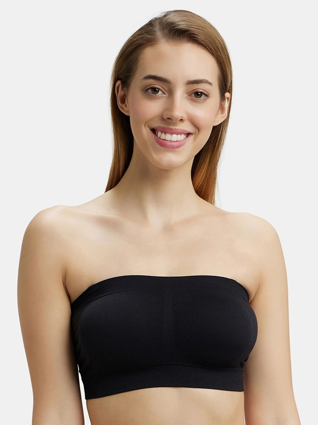 Jockey Wirefree Padded Micro Touch Nylon Elastane Stretch Full Coverage Bandeau Bra-1545 Myntra sale
