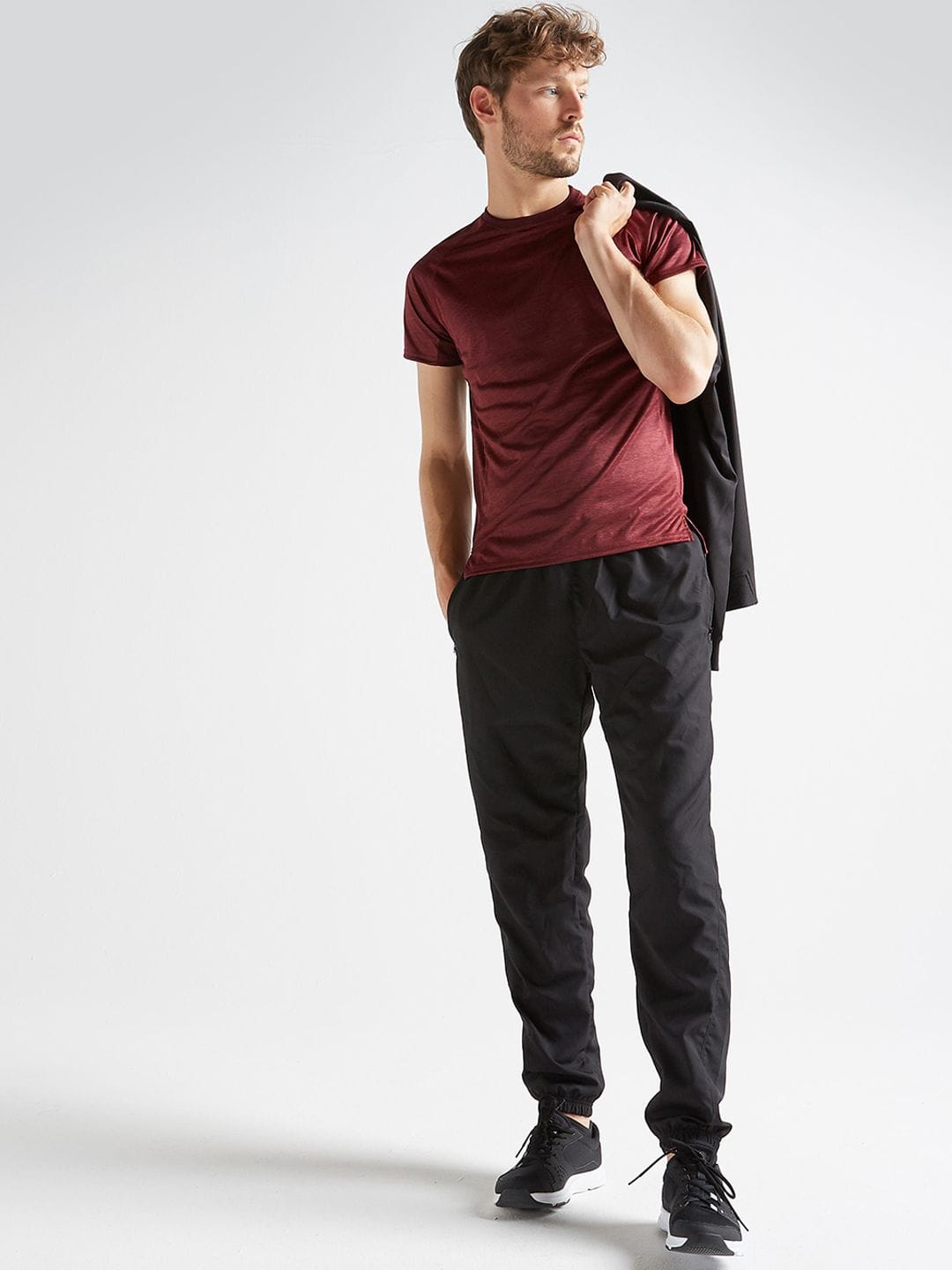 Decathlon Decathlon Domyos - Men Black Fpa 120 M Breathable Quick -Drying Gym Trackpant Myntra sale
