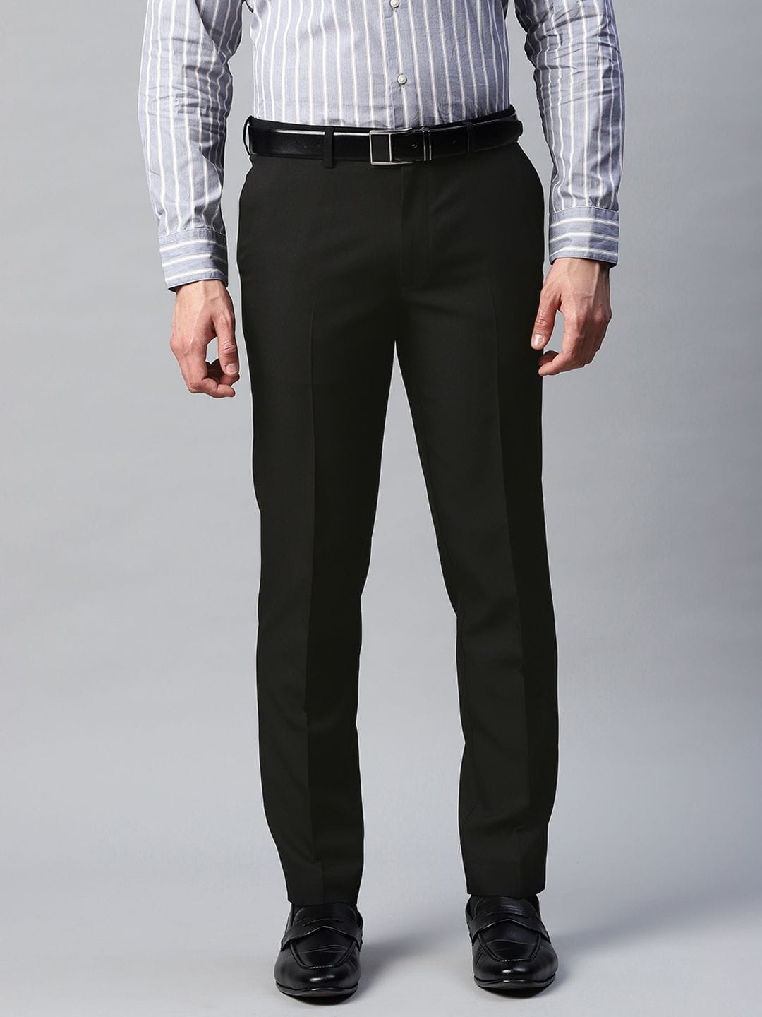 Marks & Spencer Marks & Spencer Crease Resistant Slim Fit Flexi Waist Trouser Myntra sale