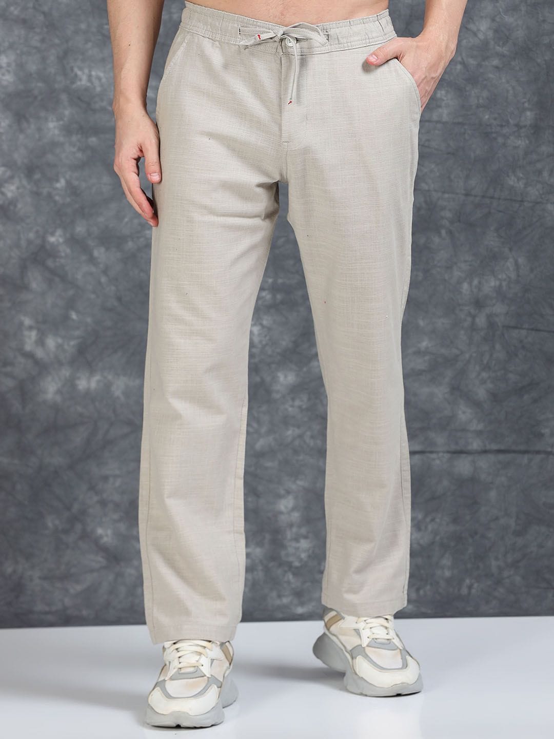 Roadster The Roadster Lifestyle Co Men Loose Fit Trousers Myntra sale
