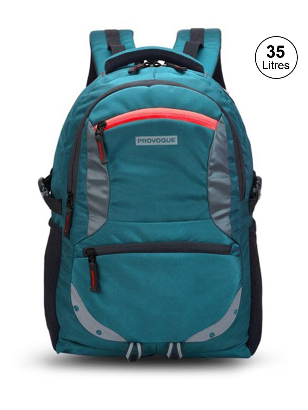 Provogue Provogue Unisex Sea Green & Black Backpack with Rain Cover 31L Myntra sale