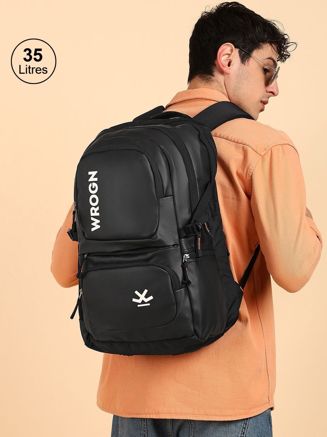WROGN X fwd WROGN X fwd Brand Logo Backpack with Reflective Strip 23L 35 L Myntra sale