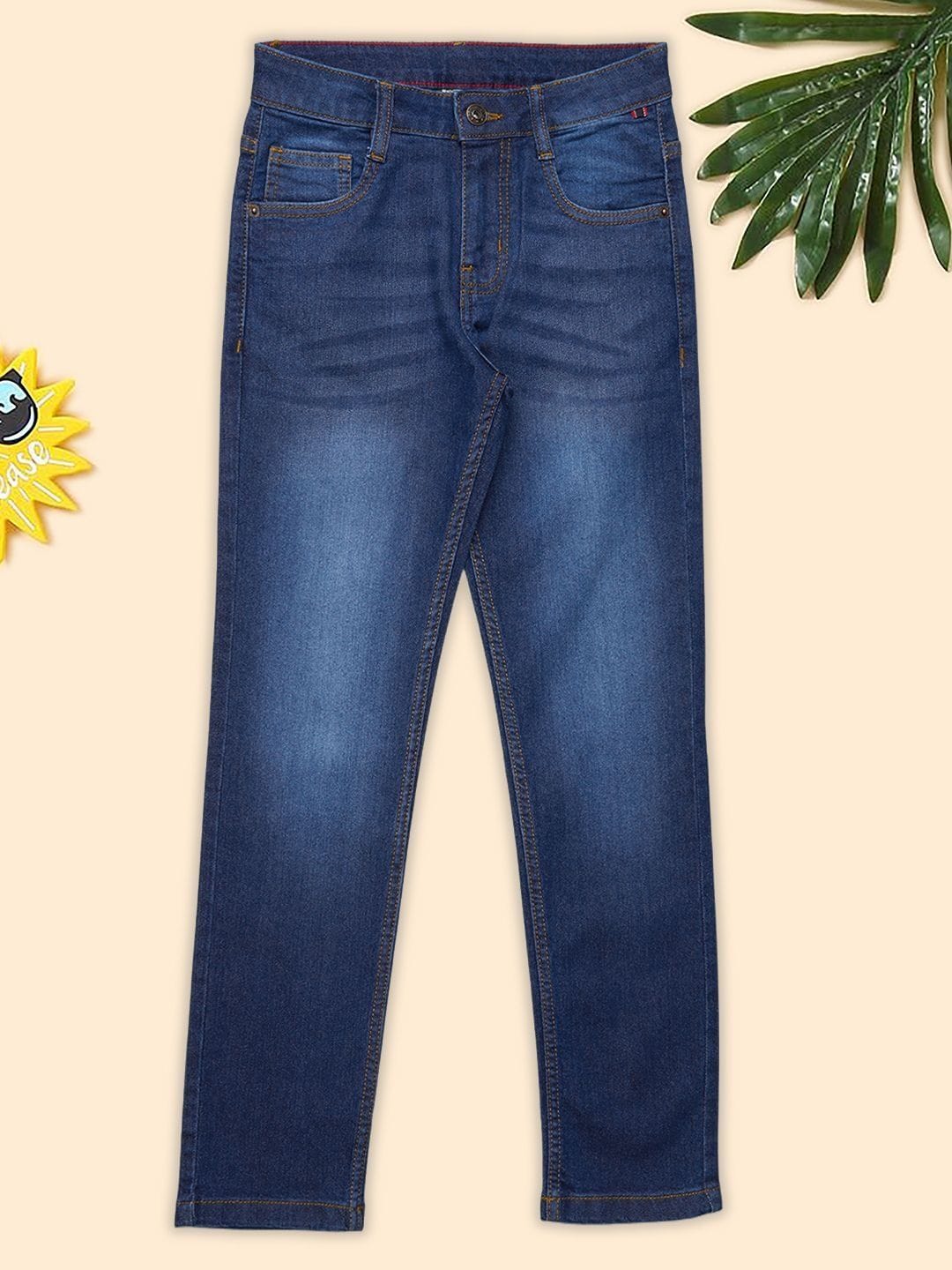 Pantaloons Junior Boys Slim Fit Mid-Rise Light Fade Jeans Myntra sale