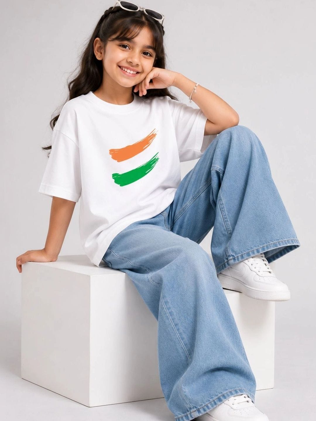 YAK YAK Girls Printed Pure Cotton T-shirt Myntra sale