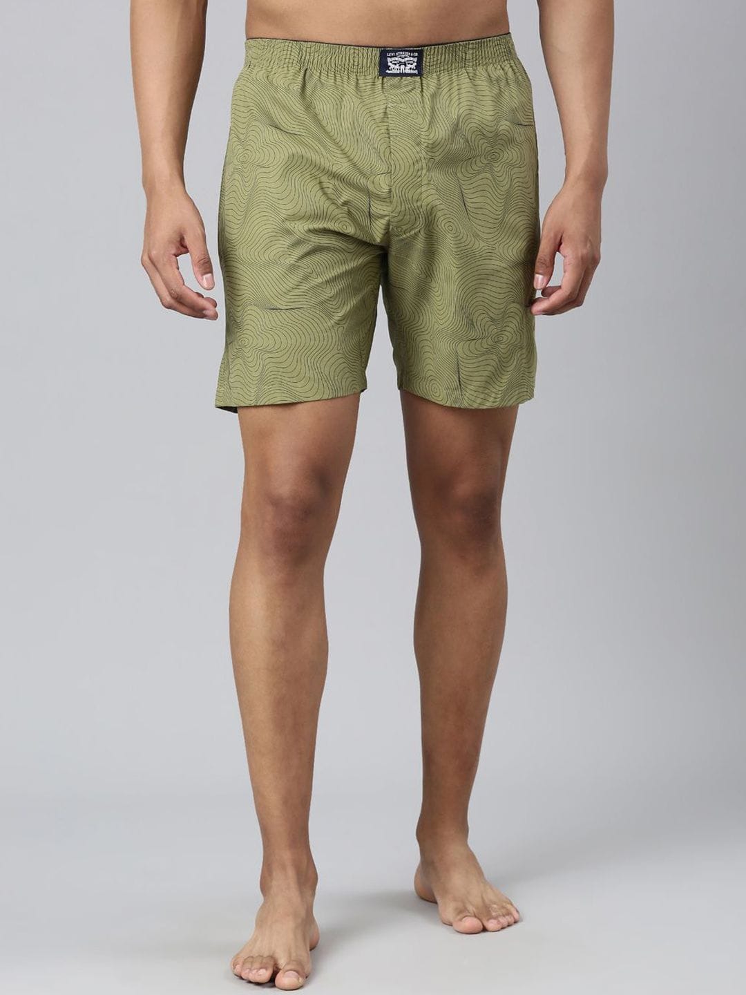 Levis Men Printed Cotton Woven Soft Boxer Shorts with Side Pocket Myntra sale