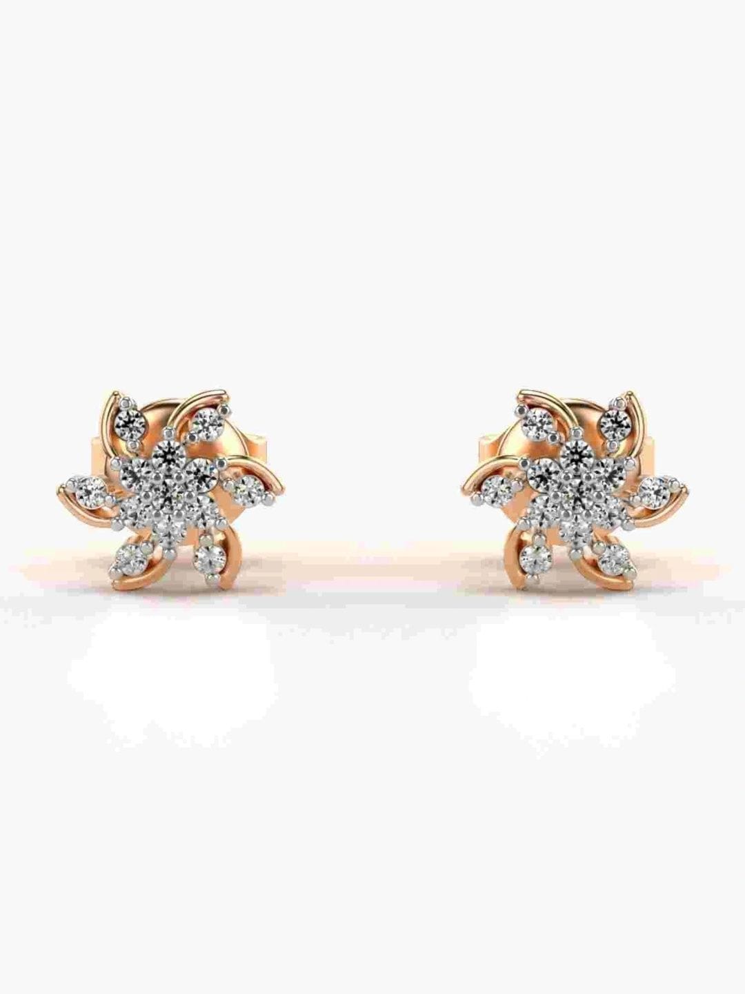 VALANOVA Hallmarked 9KT Earrings Diamond - 1.06g Myntra sale