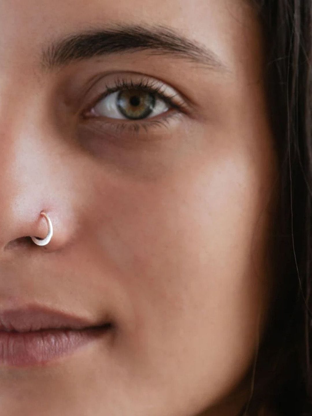 Sangria 925 Sterling Silver Circle Whisper Shaped Piercing Ring Nosepin Myntra sale