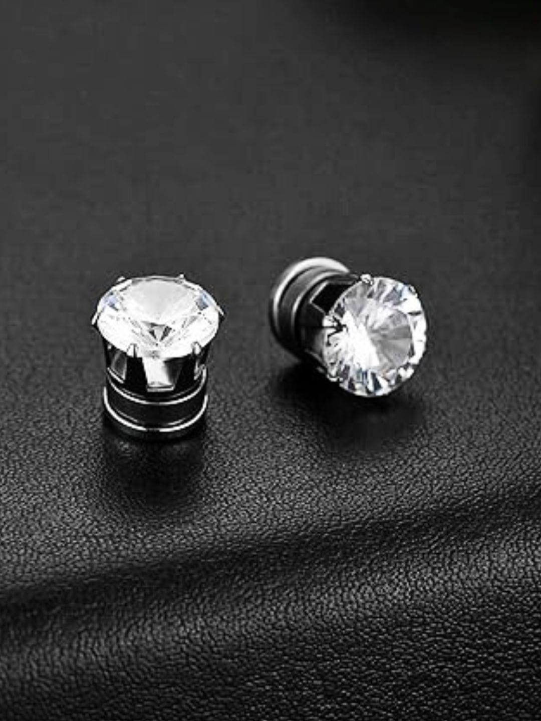 Roadster The Roadster Lifestyle Co Men Cubic Zirconia Studded Magnetic Studs Earrings Myntra sale