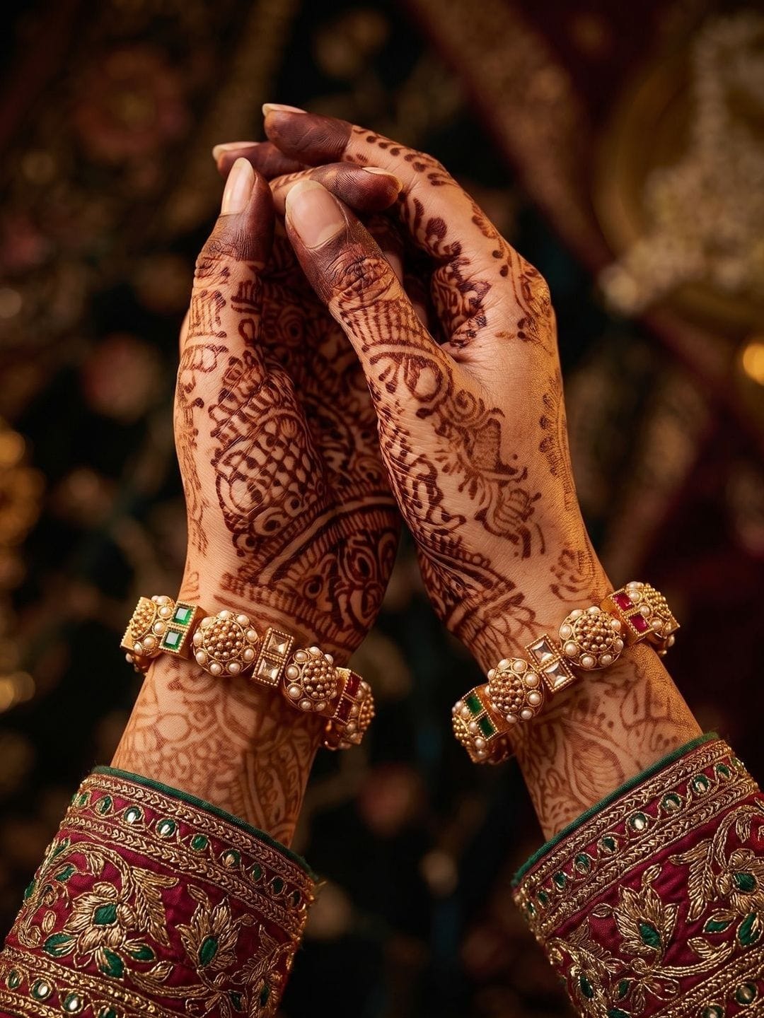 Nui Set of 2 Gold-Plated Antique Pearls Bangles Myntra sale