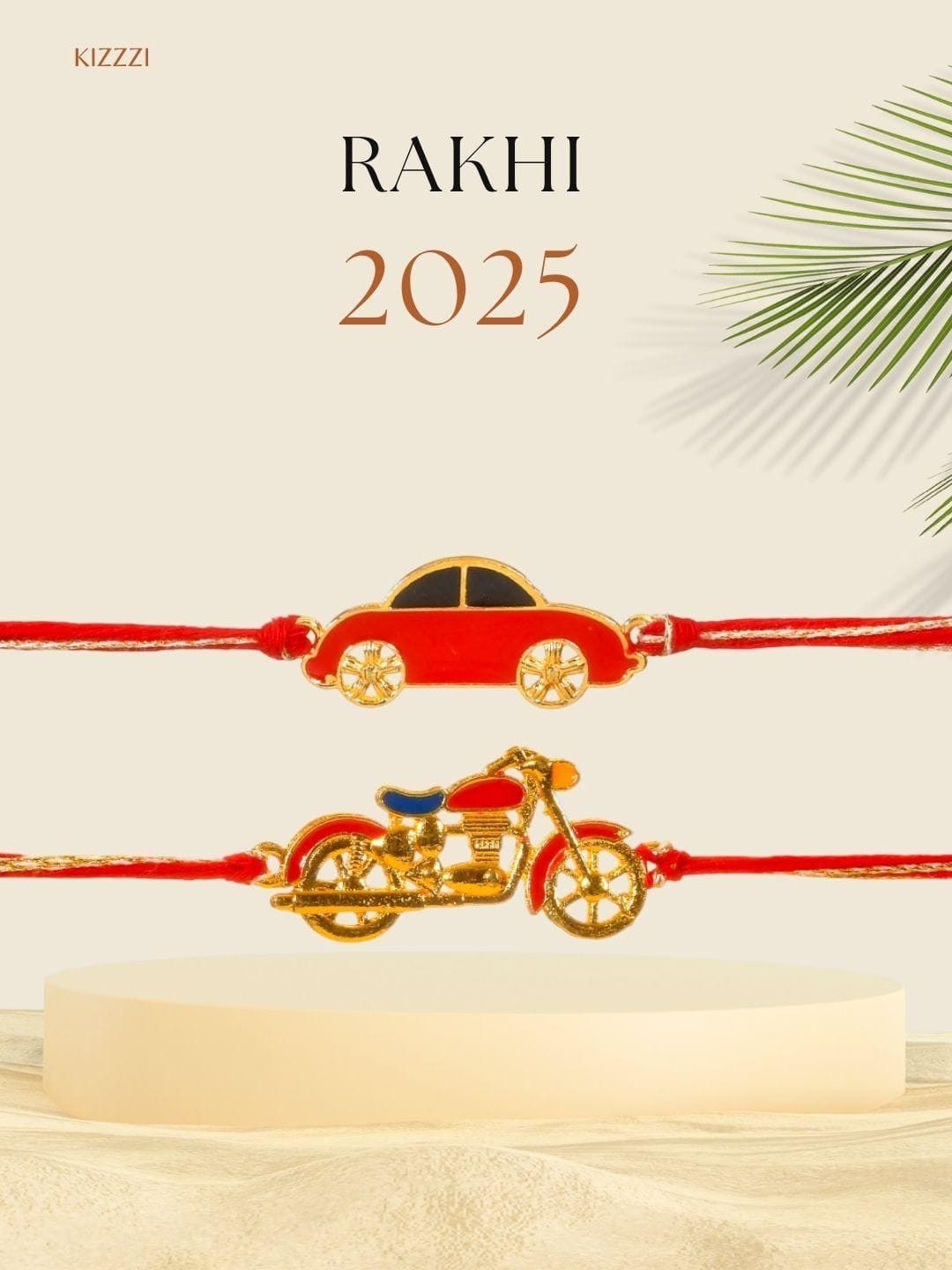 Kizzi Set of 2 Thread Car and Bike Rakhis Myntra sale