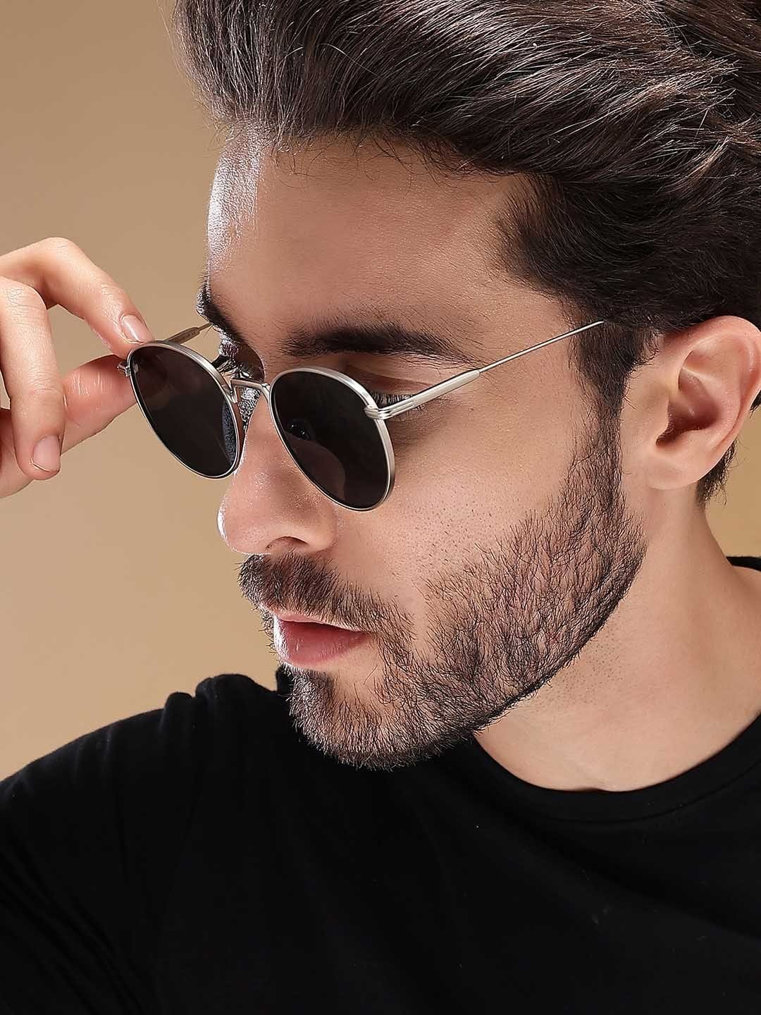 Voyage Unisex Black Lens Oval Round Sunglasses UV Protected Lens Myntra sale