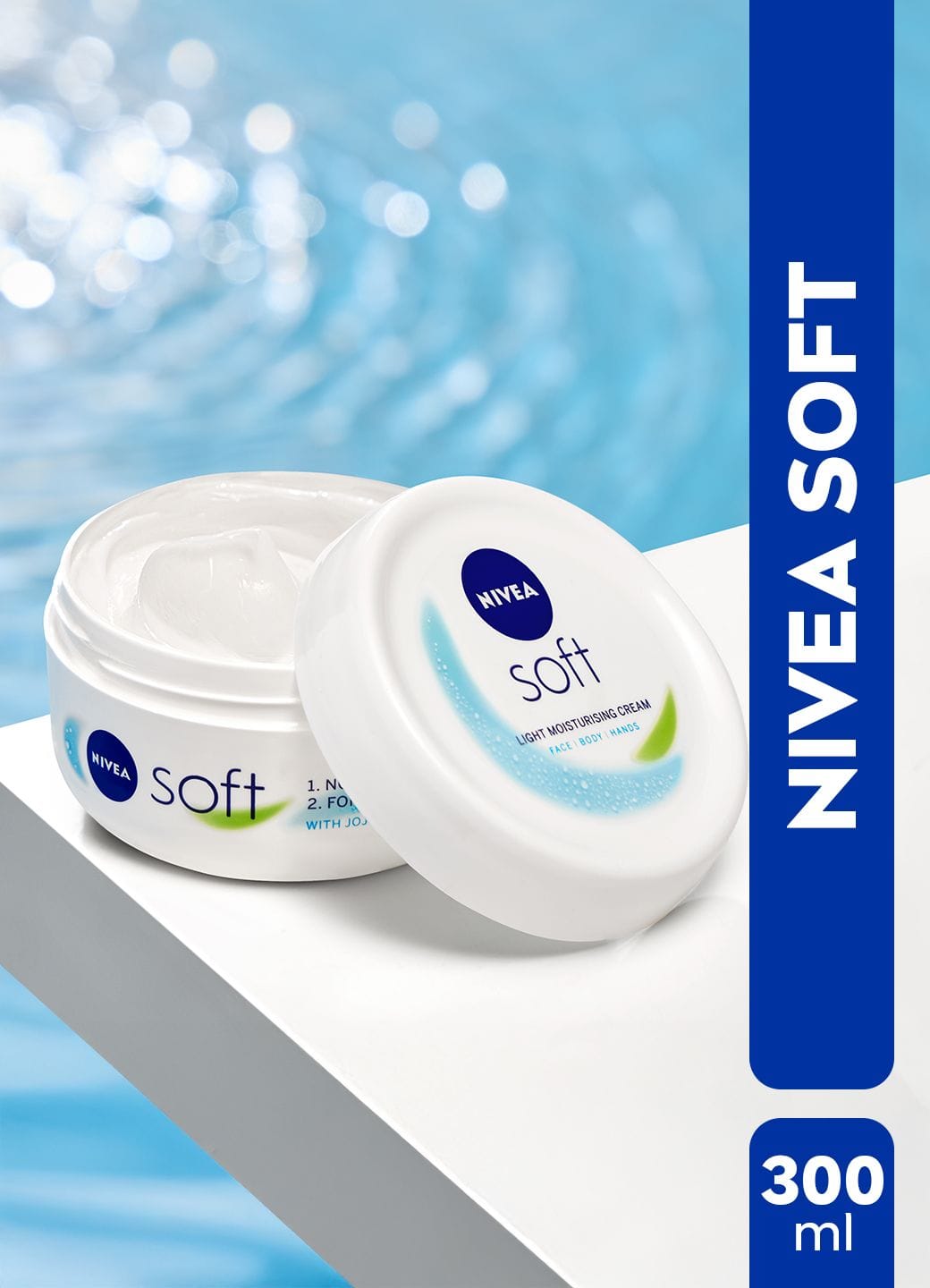 NIVEA Soft Moisturizing Cream Vitamin E 72H Hydration Face Cream - Body Moisturizer 300ml Myntra sale