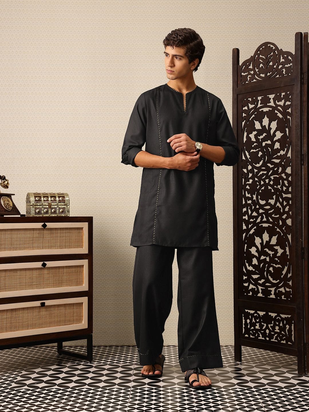 House of Pataudi Jashn Kurta with Palazzos Myntra sale