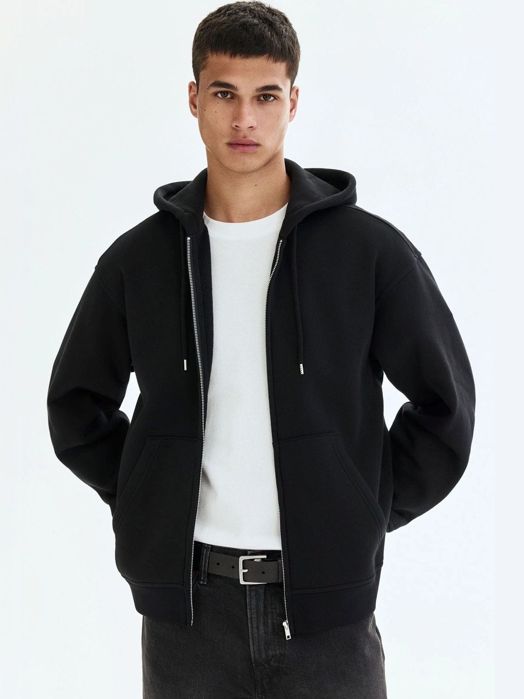 H&M Loose Fit Zip-Through Hoodie Myntra sale