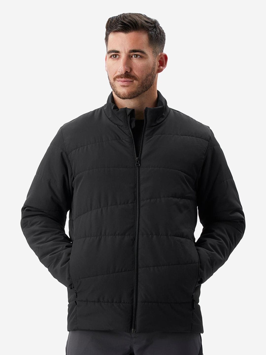 Decathlon Forclaz - Men Black MT50 Quick Dry Trekking Puffer Jackets Myntra sale