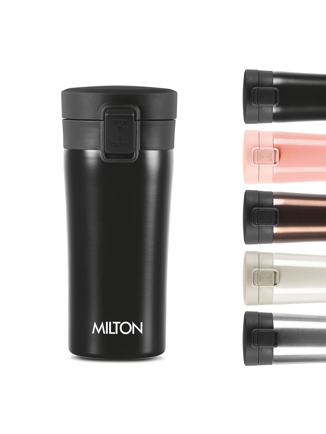 Milton Thermosteel Vacuum Insulated Coffee Mug Black Stainless Steel Leakproof 1PC, 300ml Myntra sale