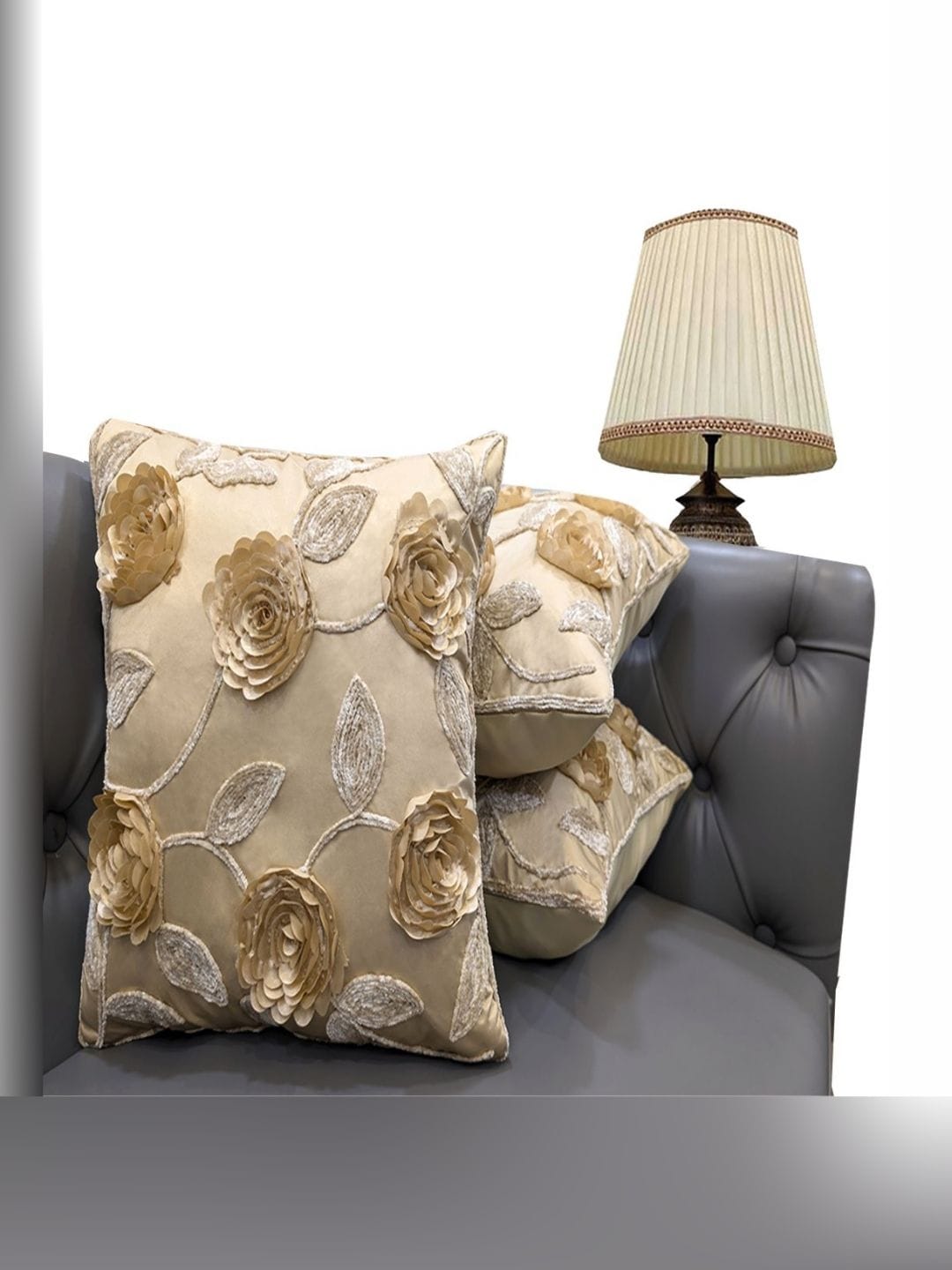 Good Vibes Coffee Brown & Beige Set of 3 Satin Square Cushion Covers Myntra sale