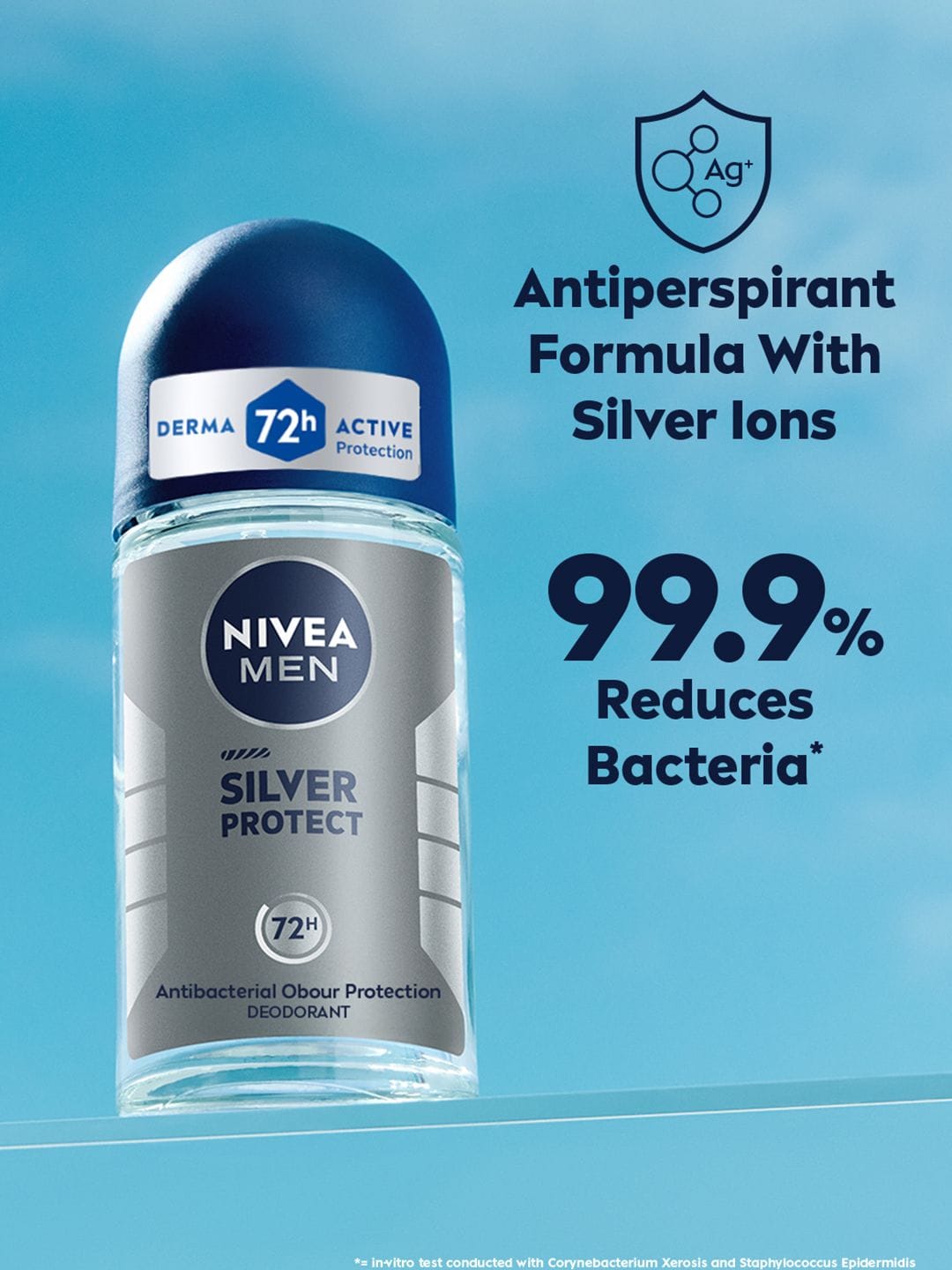 NIVEA Men Silver Protect Antiperspirant 72H Protection Roll On Underarm Deodorant 50ml Myntra sale