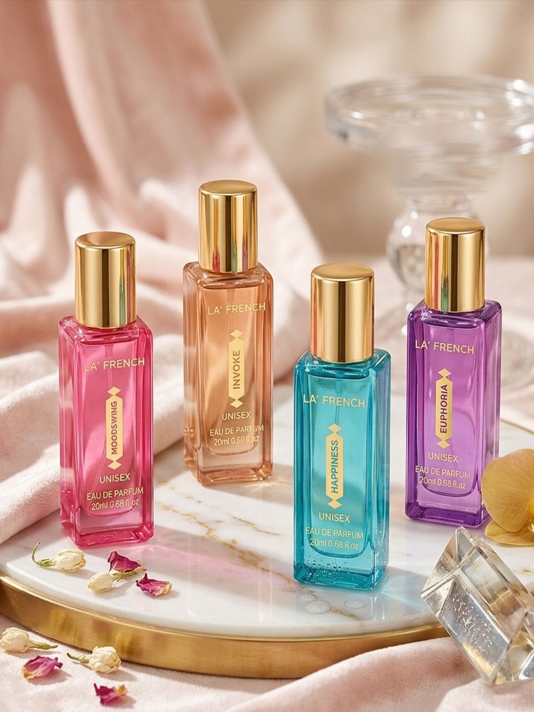 La French Unisex Perfume Gift Set - Euphoria, Invoke, Happiness, Mood Swing - 20ml each Myntra sale