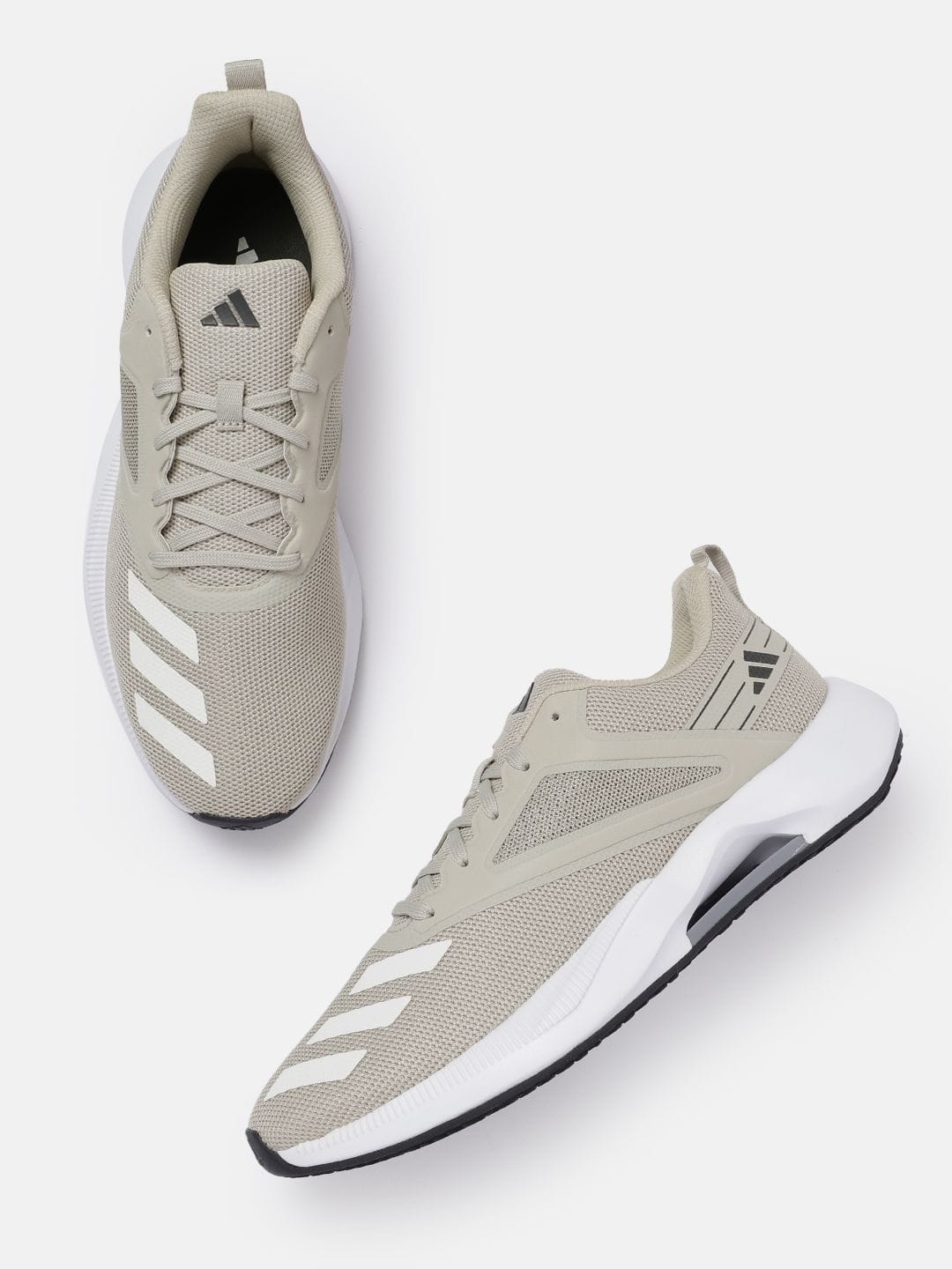 adidas Men Woven Design Round-Toe Expereo Running Shoes with Striped Detail Myntra sale