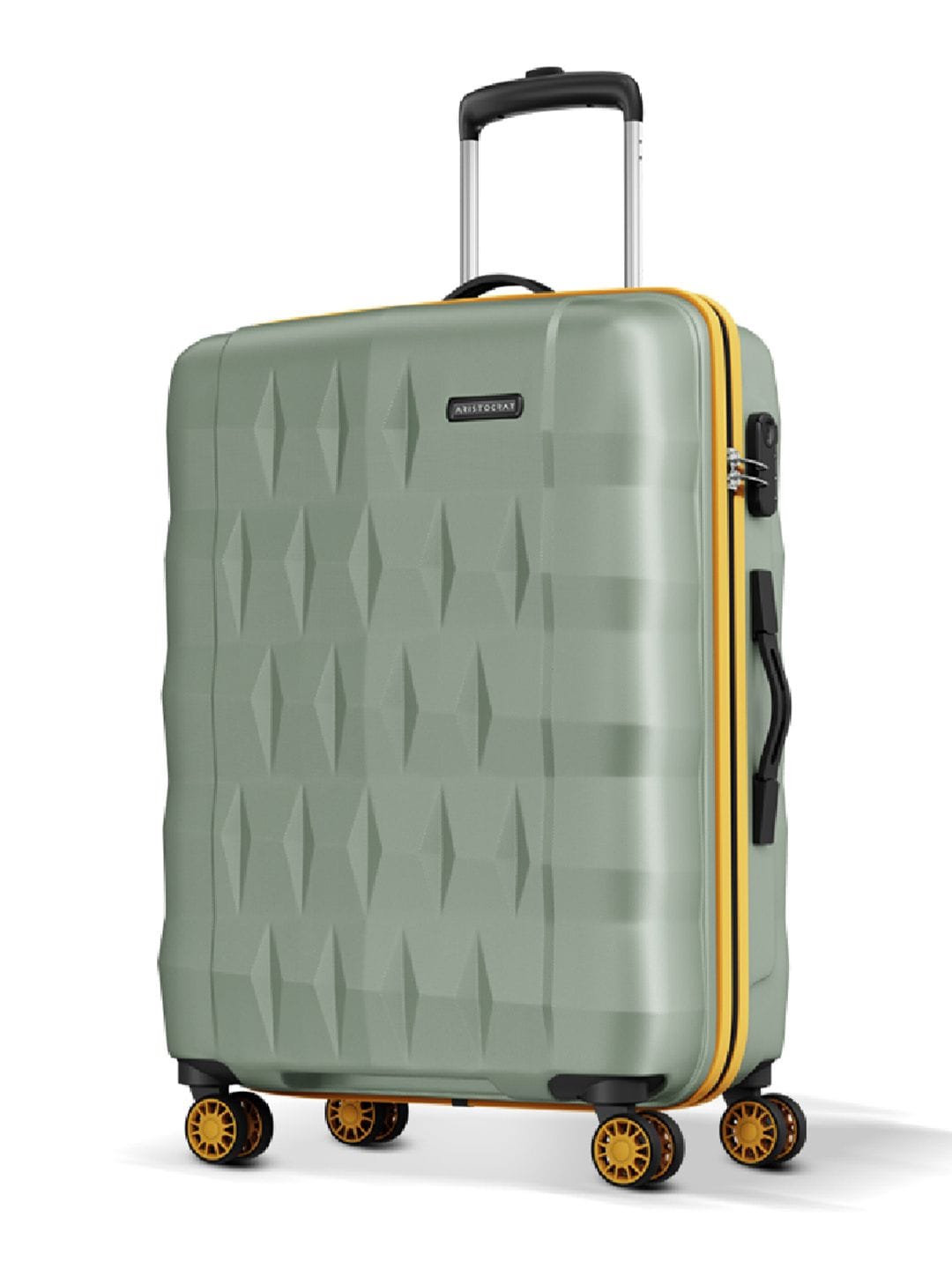 Aristocrat Comet Green Medium Hard Luggage 66cm Check-in Trolley Bag with Smooth 8-Wheel Myntra sale