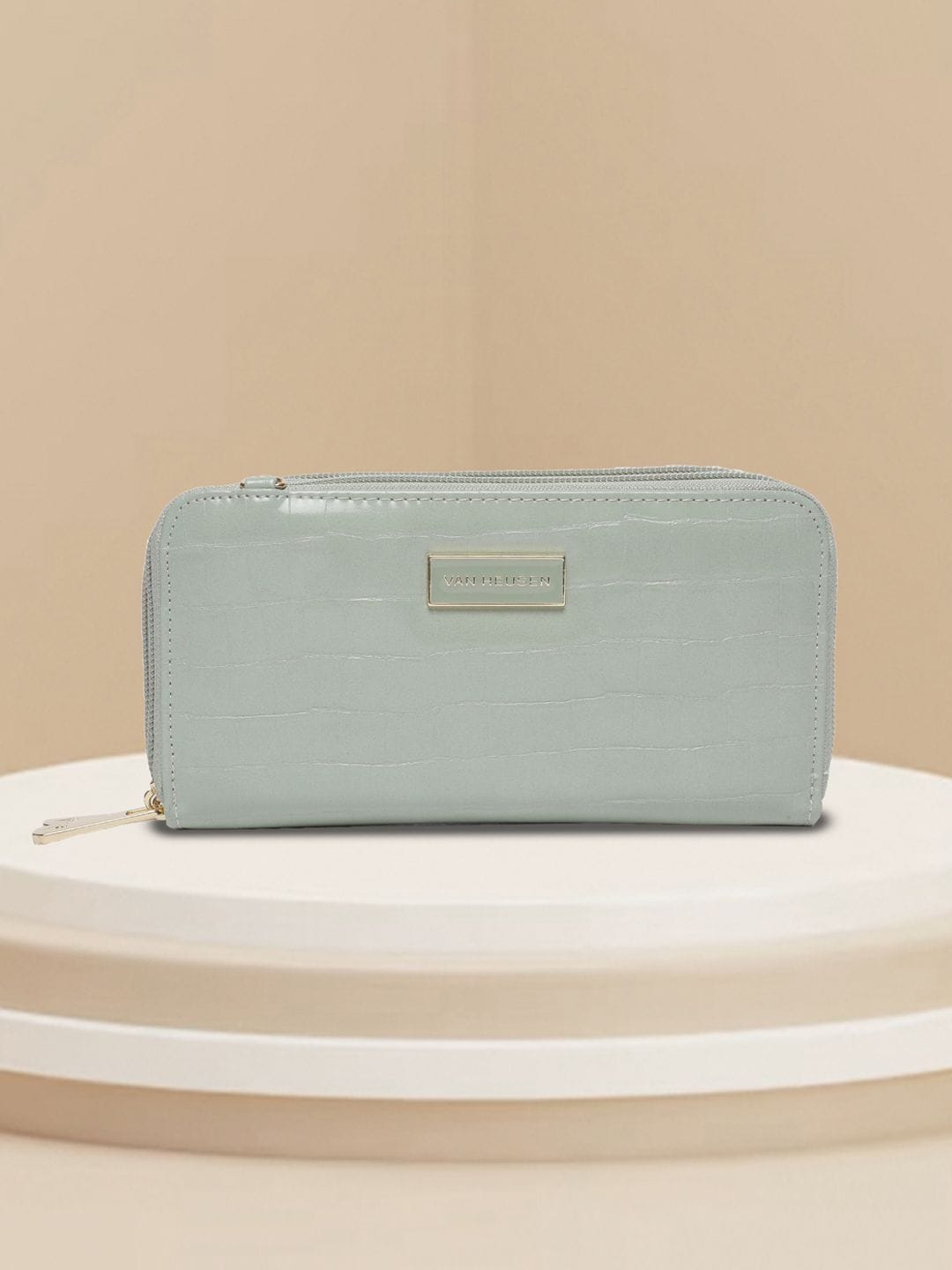 Van Heusen Woman Women Textured Leather Wallets Myntra sale