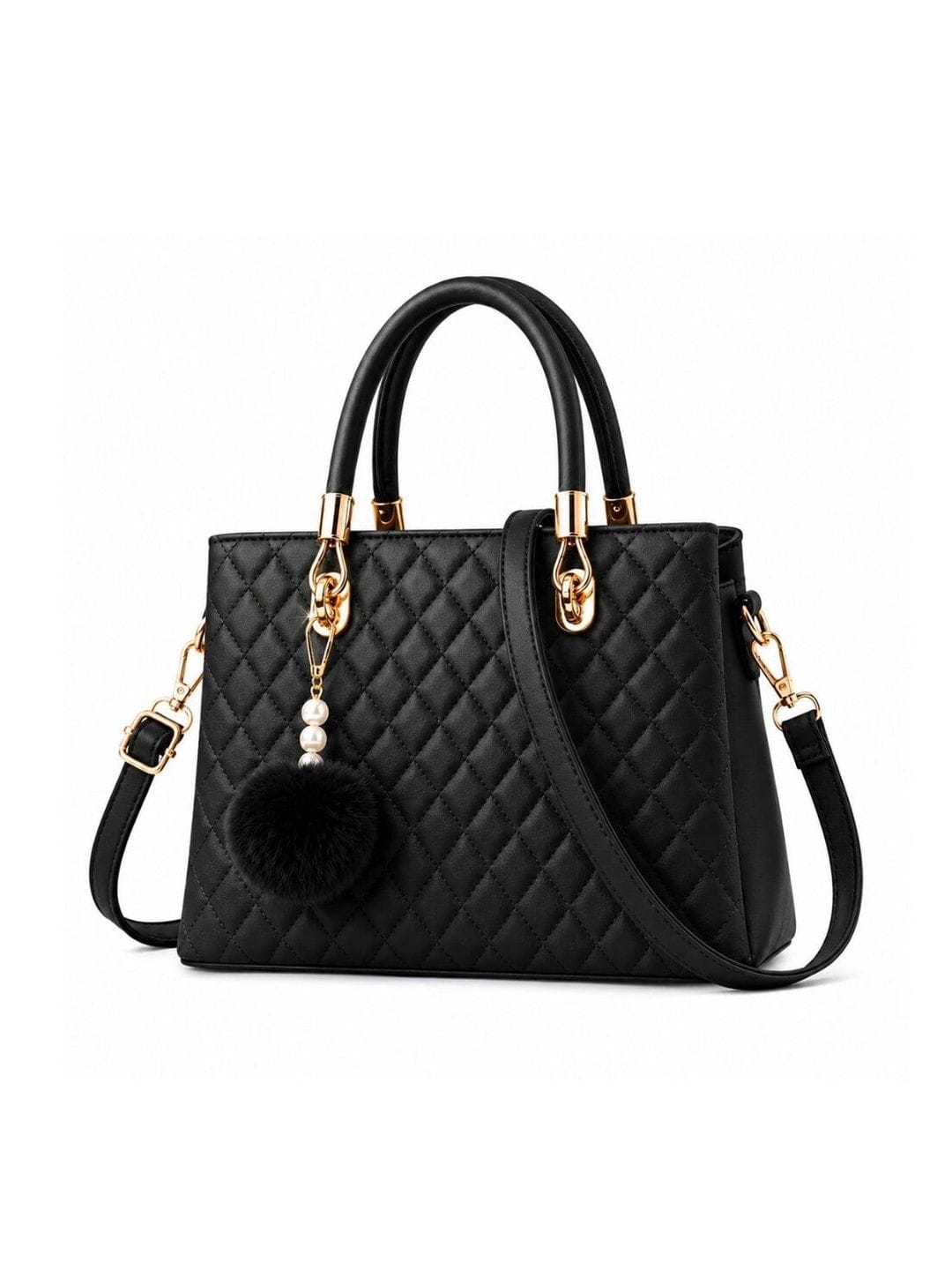 TURBOMAX PU Structured Handheld Bag with Quilted Myntra sale