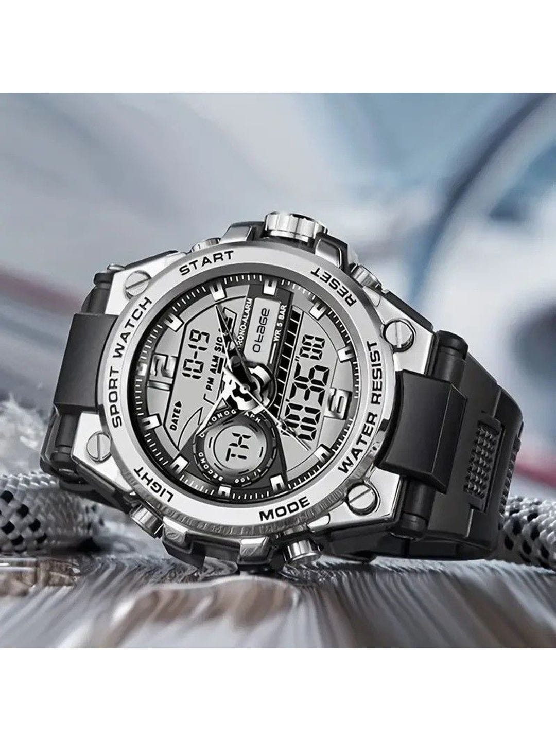 Otage Men Dial & Straps Analogue and Digital Multi Function Watch F12 Silver Myntra sale